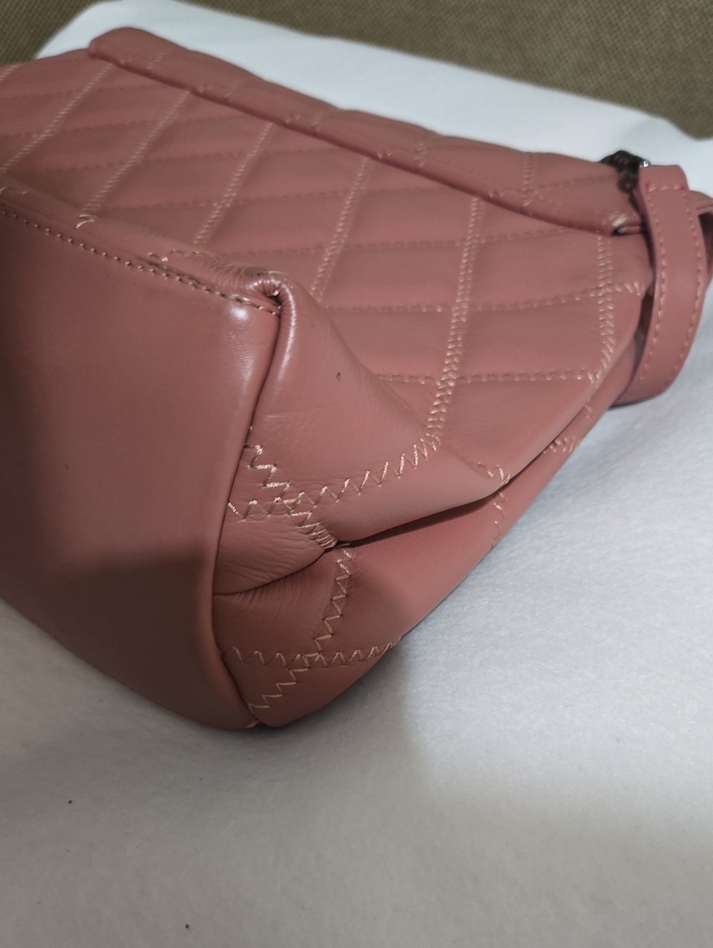 Roberta Rossi Nice Pink Quilted Shoulder Bag with Chain Detailing 15.5Wx9H - Picture 14 of 16